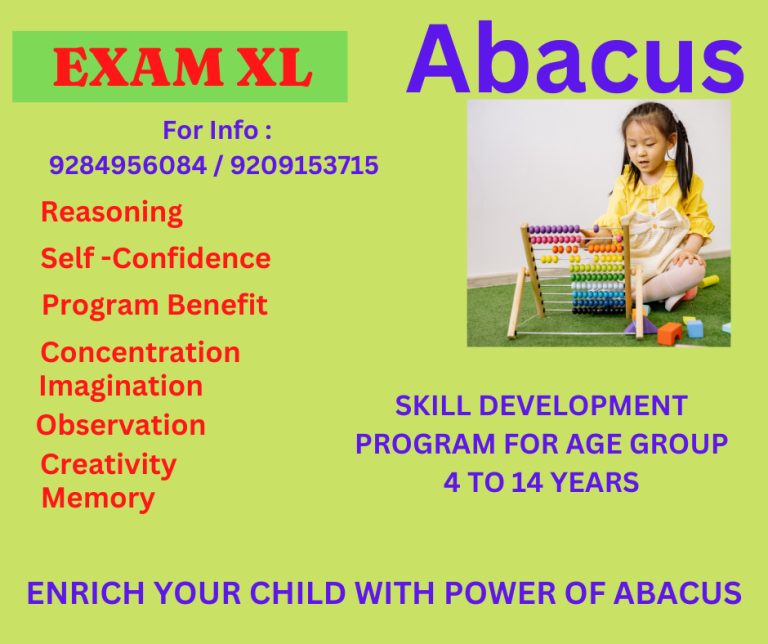 EXAM XL Mental Math Marvels Abacus Adventures at Kids Academy