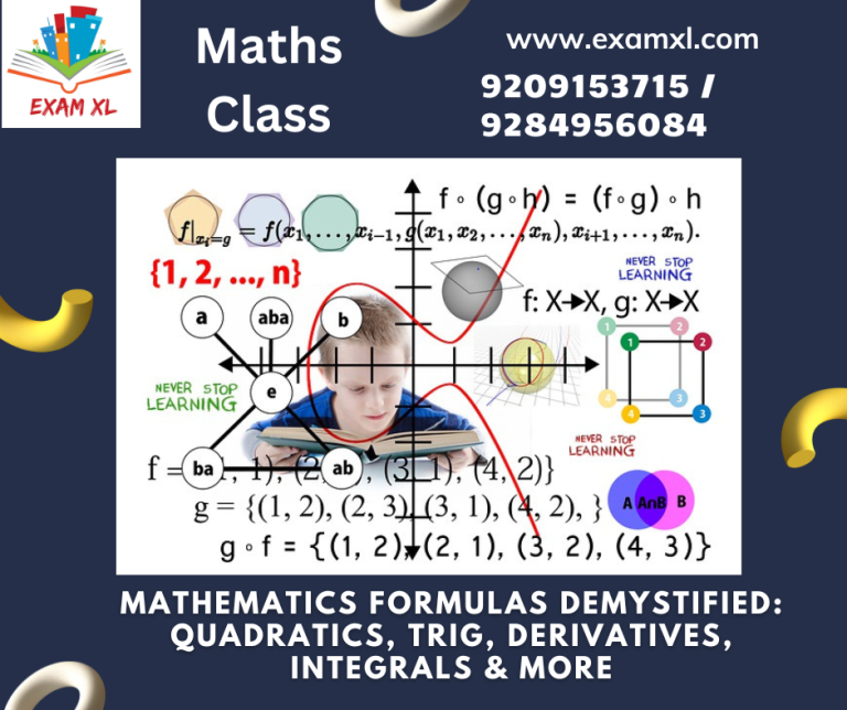 Mathematics Formulas Demystified Quadratics, Trig, Derivatives, Integrals & More​